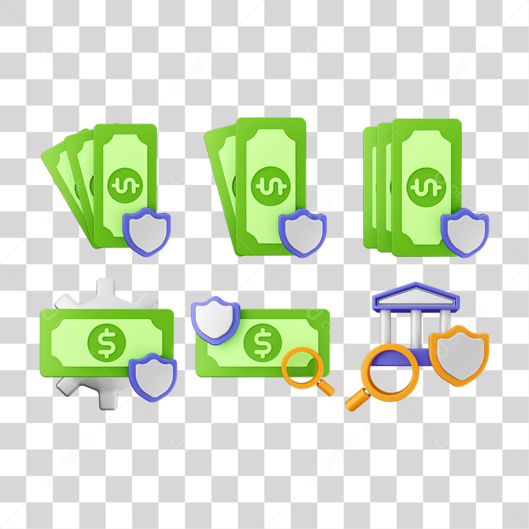 Pacote Conjuntos de Notas PNG Transparente