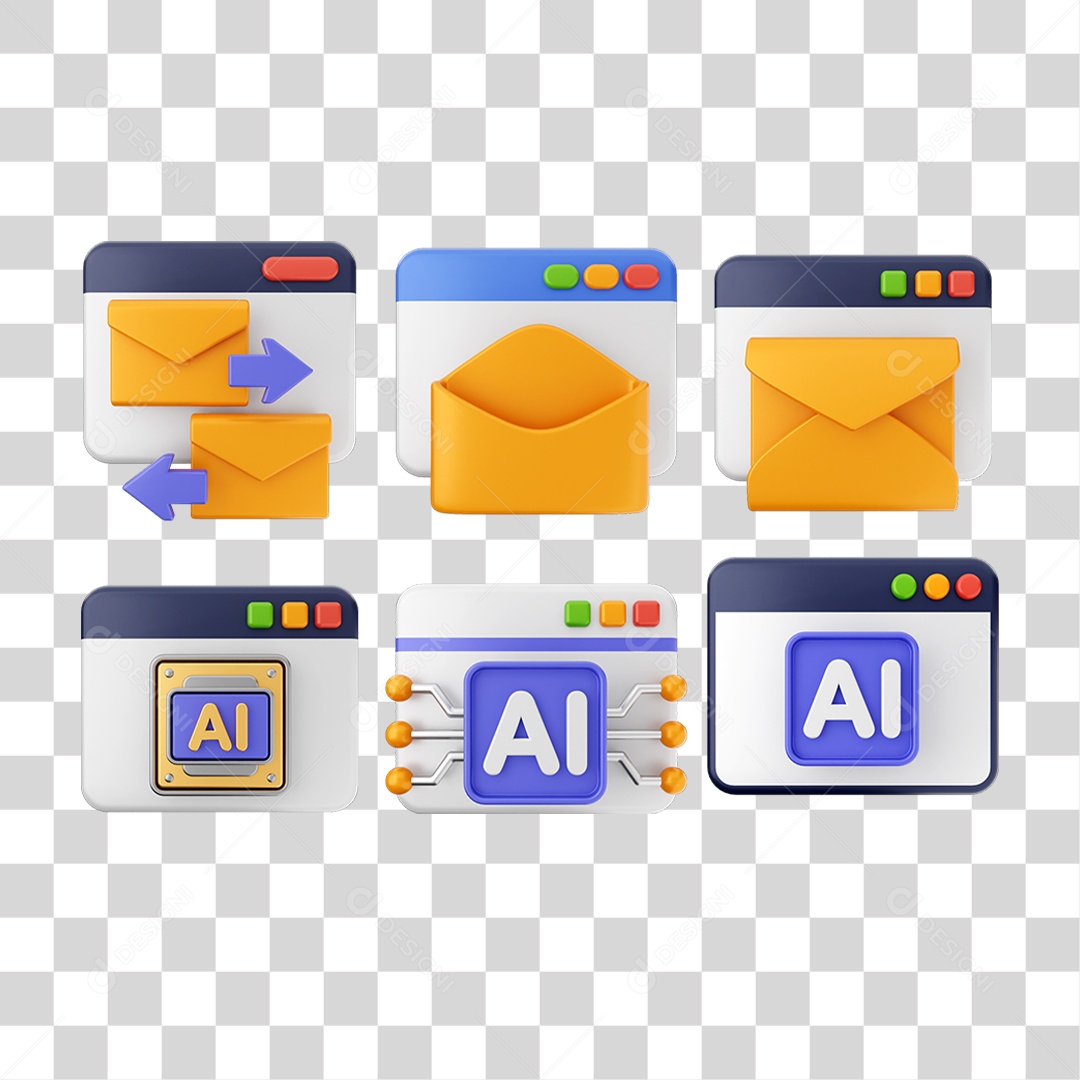 Pacote de Ícones Computador Internet PNG Transparente