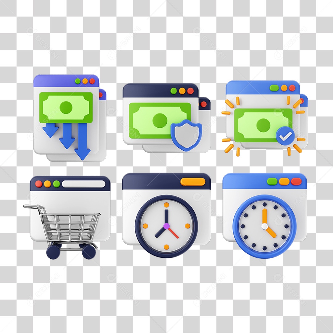 Pacote de Ícones Computador Internet PNG Transparente