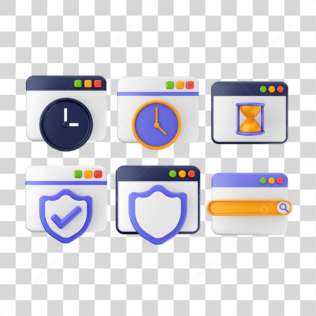 Pacote de Ícones Computador Internet PNG Transparente