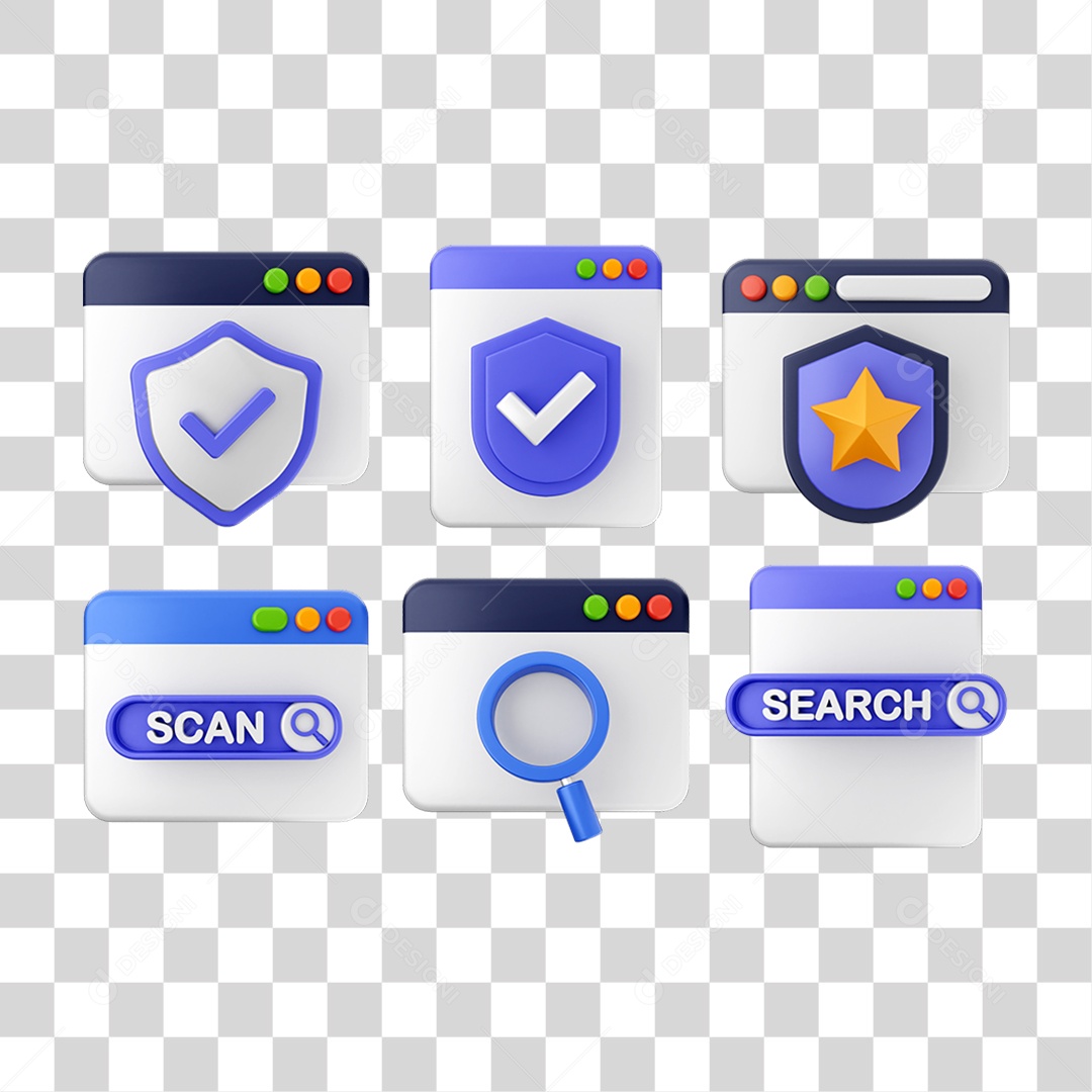 Pacote de Ícones Computador Internet PNG Transparente