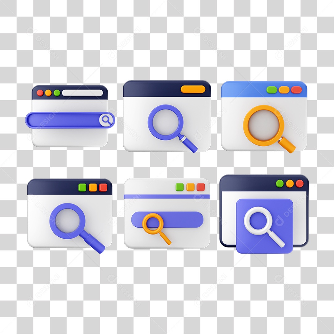 Pacote de Ícones Computador Internet PNG Transparente