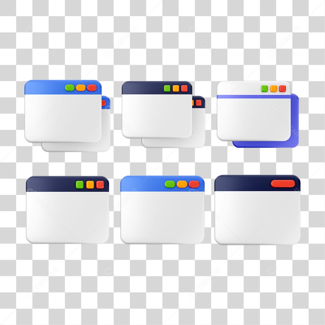 Pacote de Ícones Computador Internet PNG Transparente