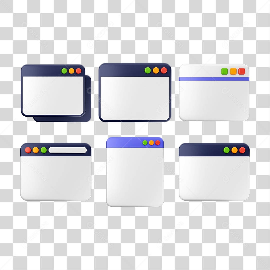 Pacote de Ícones Computador Internet PNG Transparente