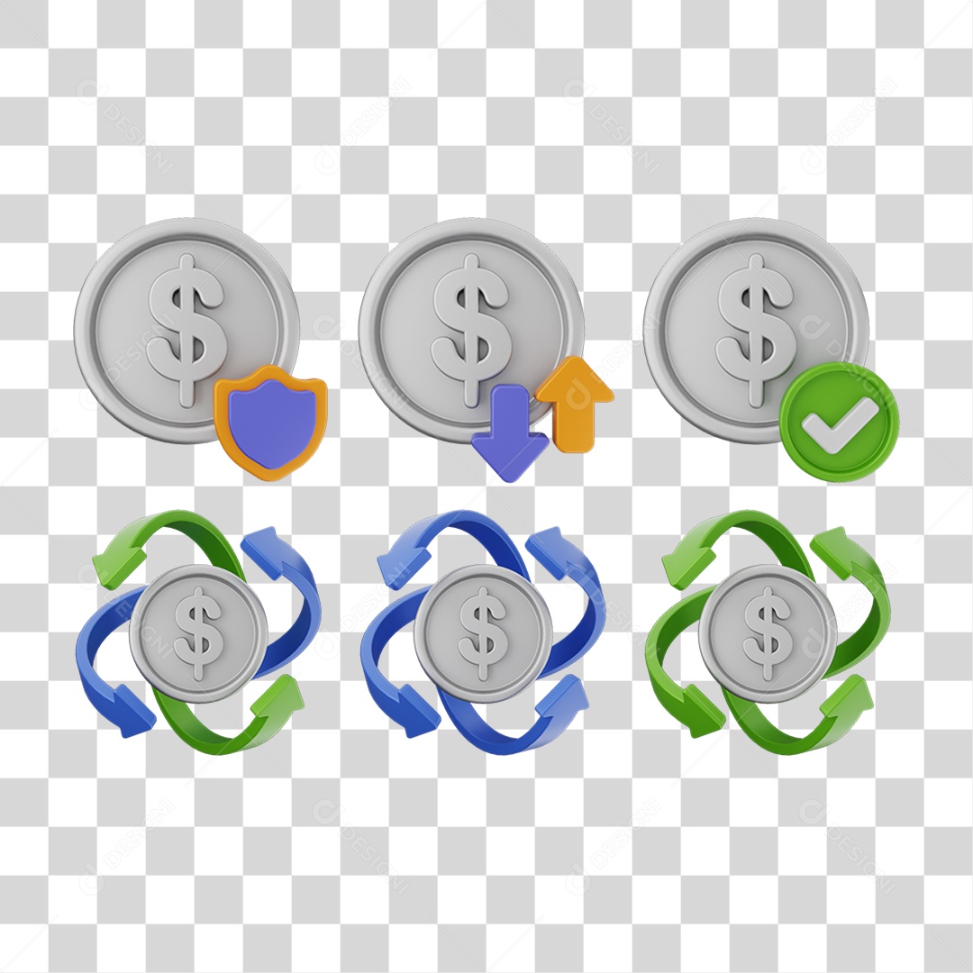Transparent PNG Coin Icon Pack