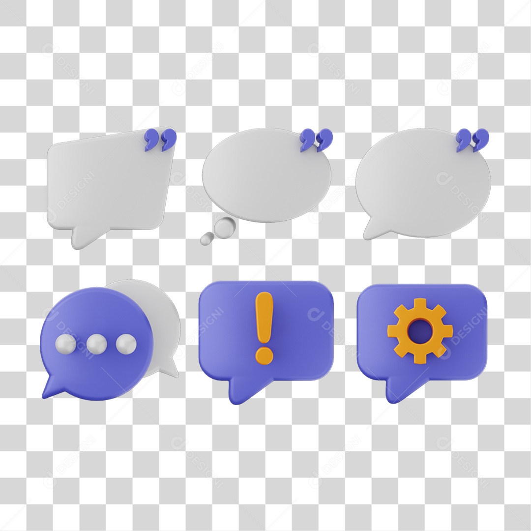 Pacote de Ícones Caixa de Texto PNG Transparente