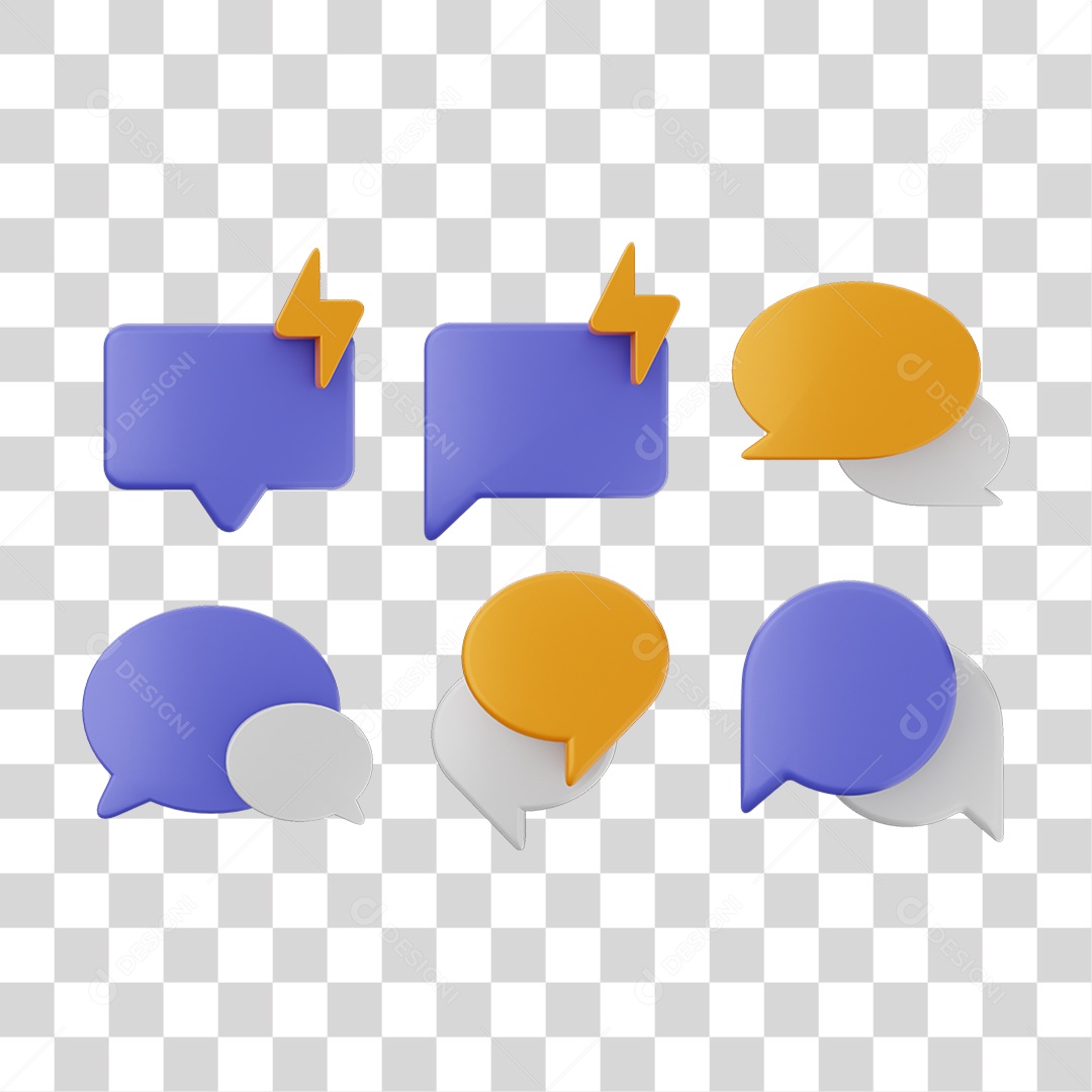 Pacote de Ícones Caixa de Texto PNG Transparente