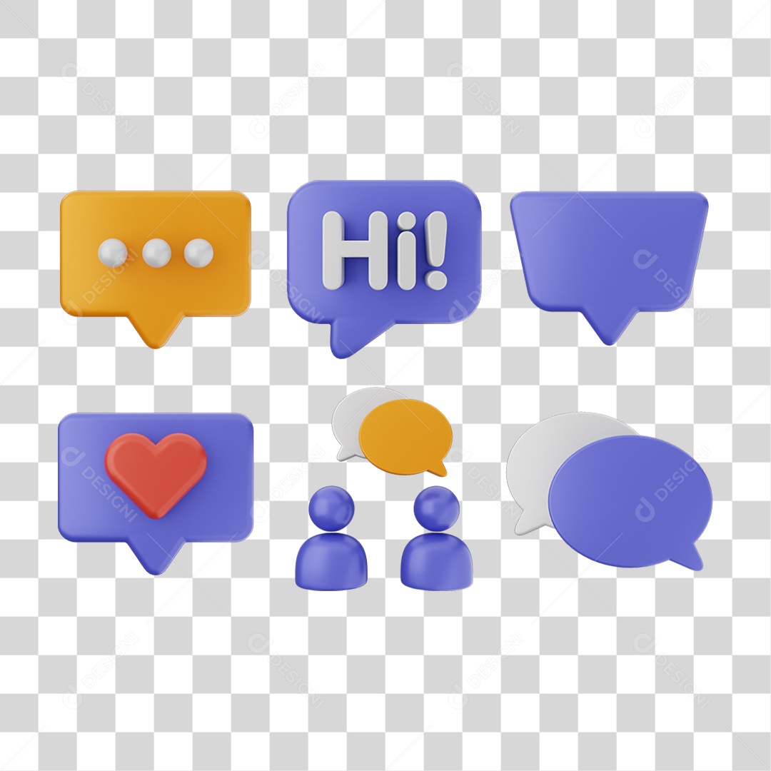 Pacote de Ícones Caixa de Texto PNG Transparente