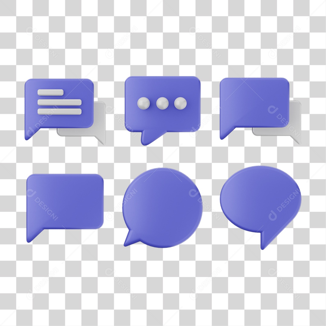 Pacote de Ícones Caixa de Texto PNG Transparente