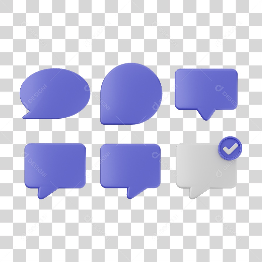 Pacote de Ícones Caixa de Texto PNG Transparente