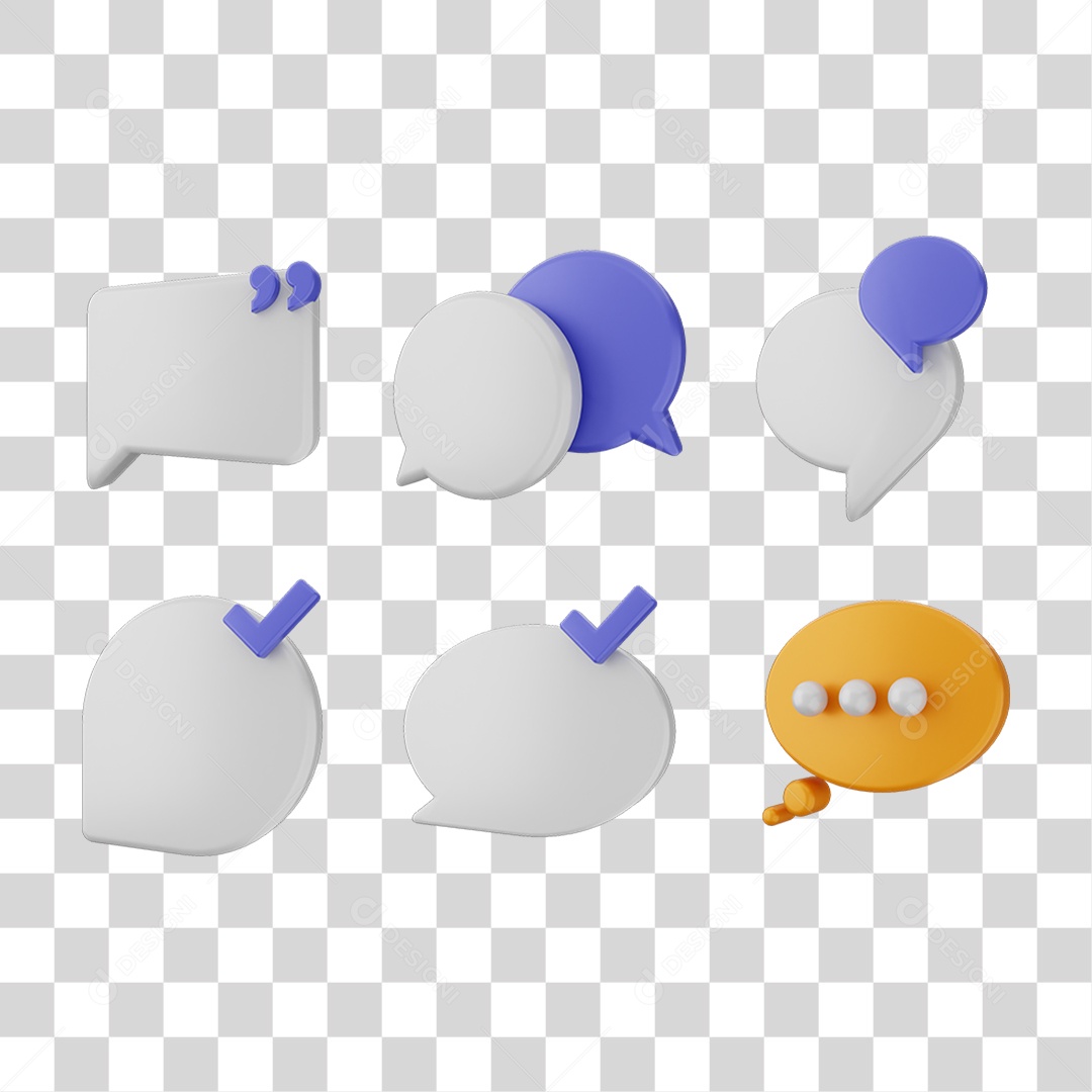 Pacote de Ícones Caixa de Texto PNG Transparente