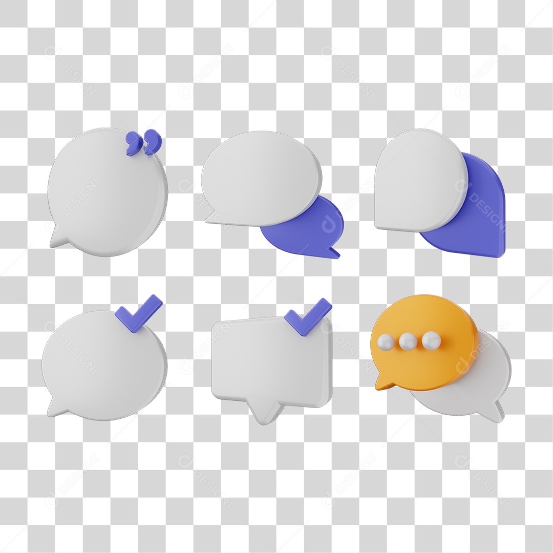 Pacote de Ícones Caixa de Texto PNG Transparente