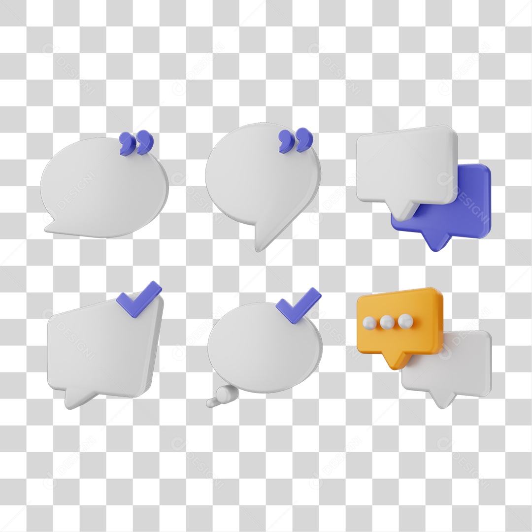 Pacote de Ícones Caixa de Texto PNG Transparente