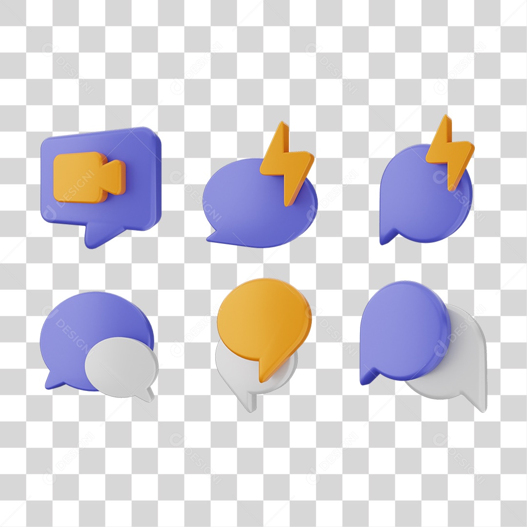 Pacote de Ícones Caixa de Texto PNG Transparente