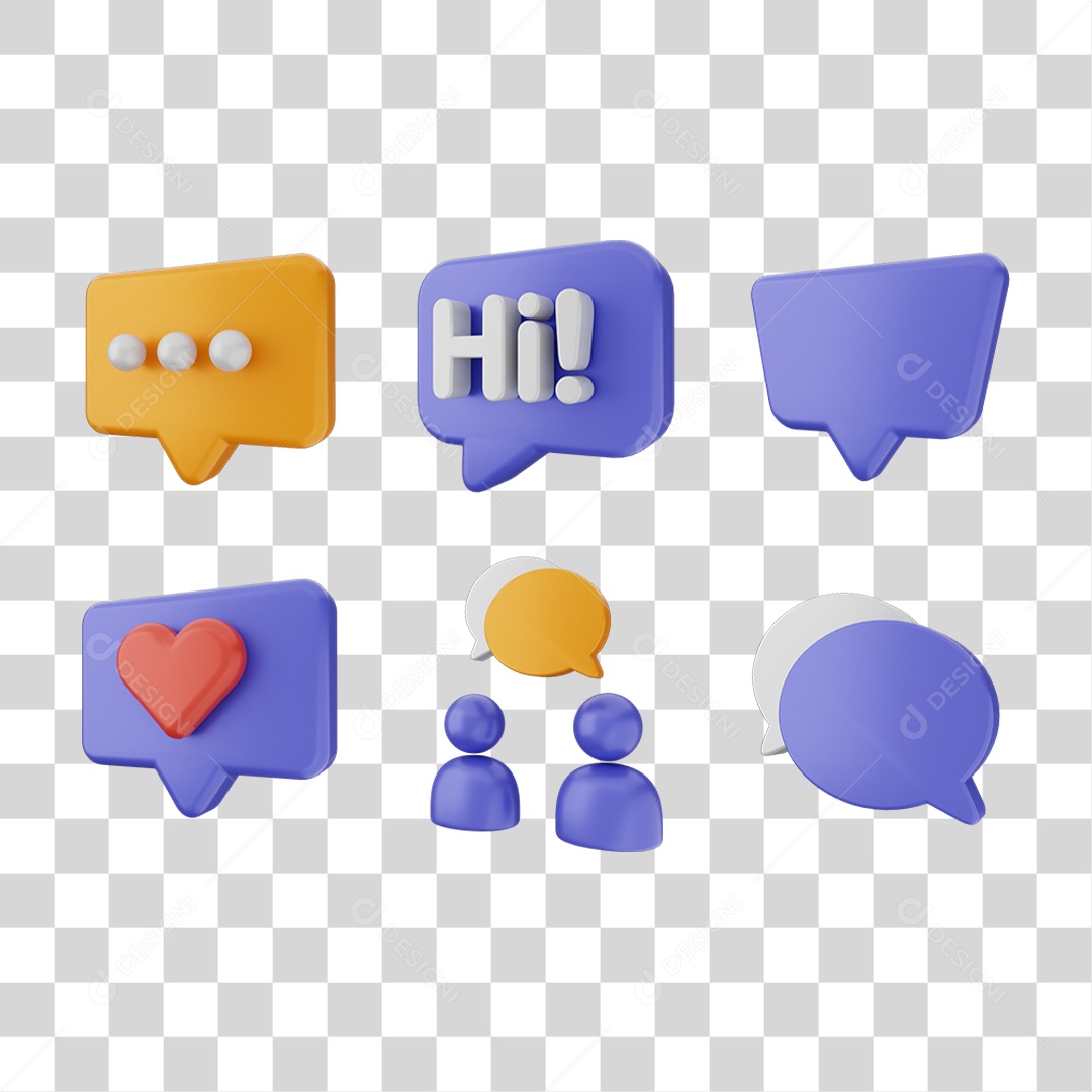 Pacote de Ícones Caixa de Texto PNG Transparente