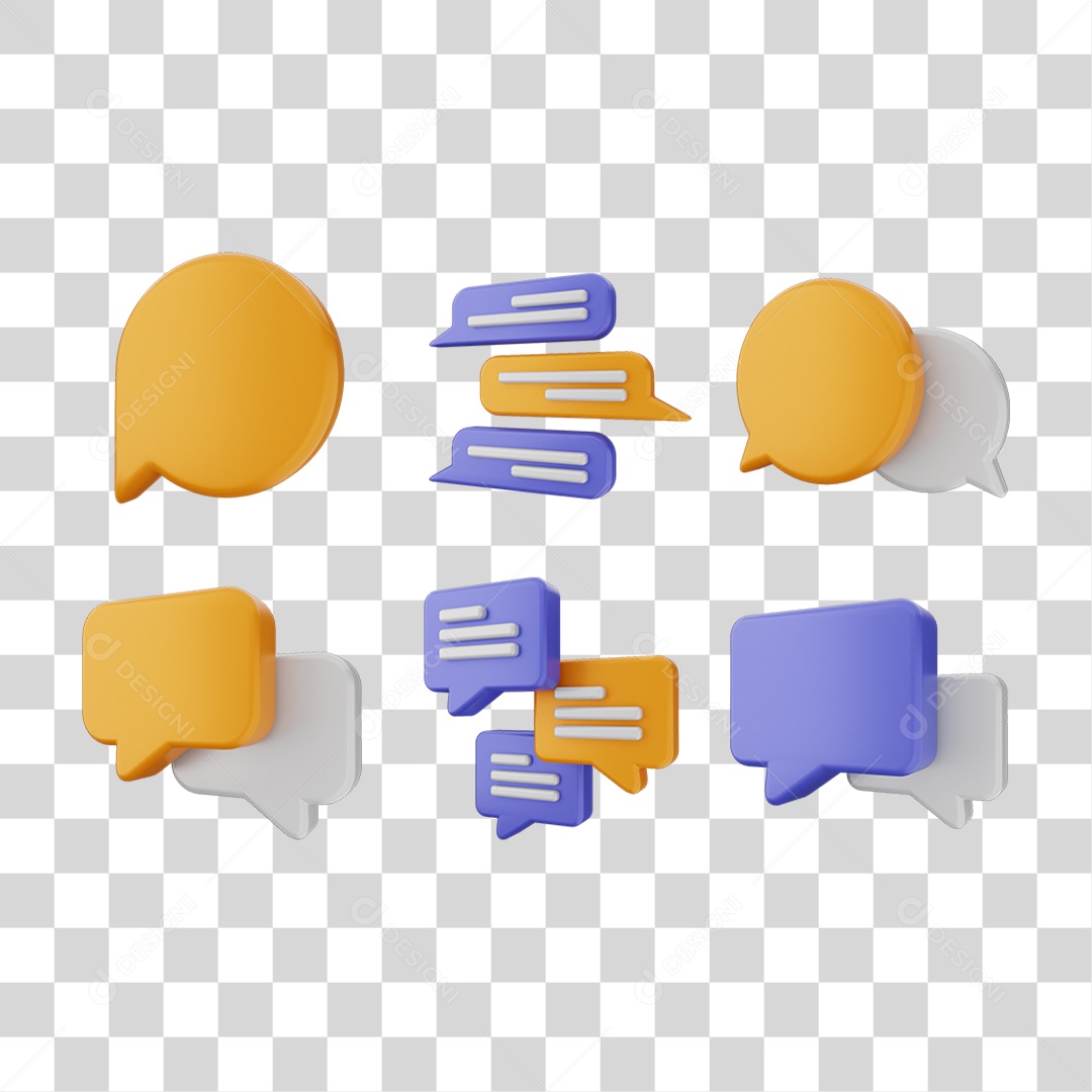 Pacote de Ícones Caixa de Texto PNG Transparente