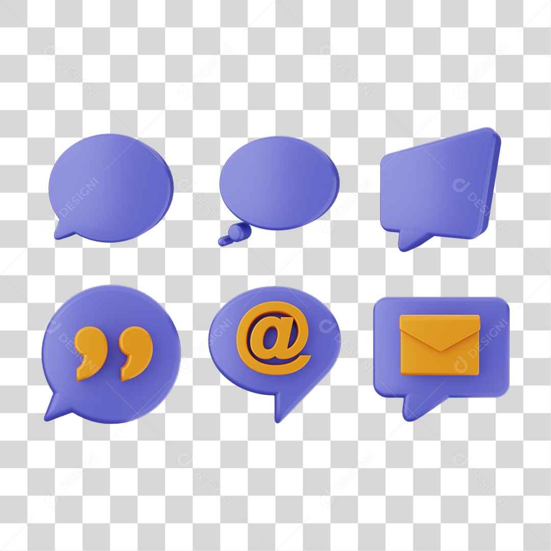 Pacote de Ícones Caixa de Texto PNG Transparente