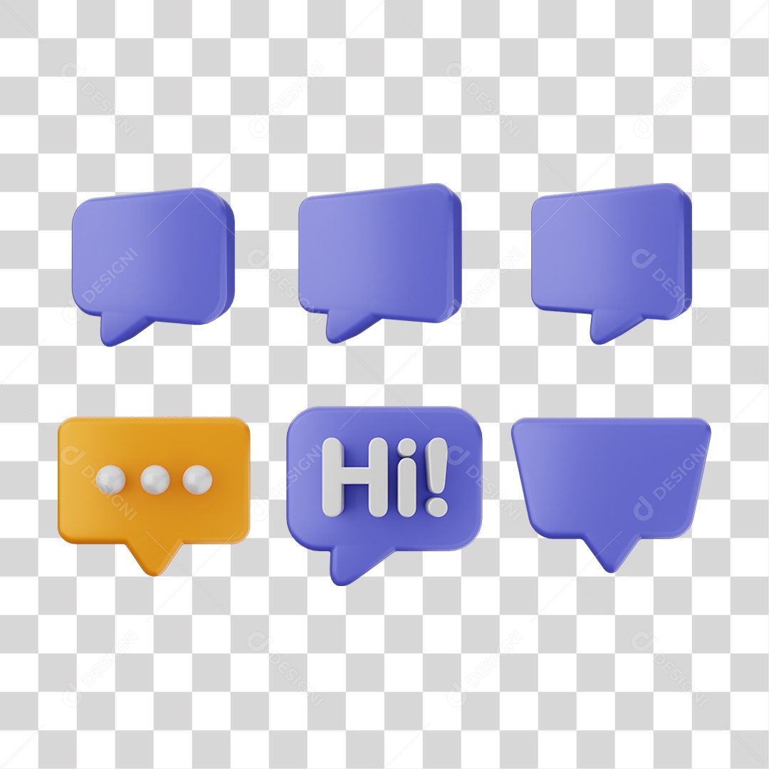 Pacote de Ícones Caixa de Texto PNG Transparente