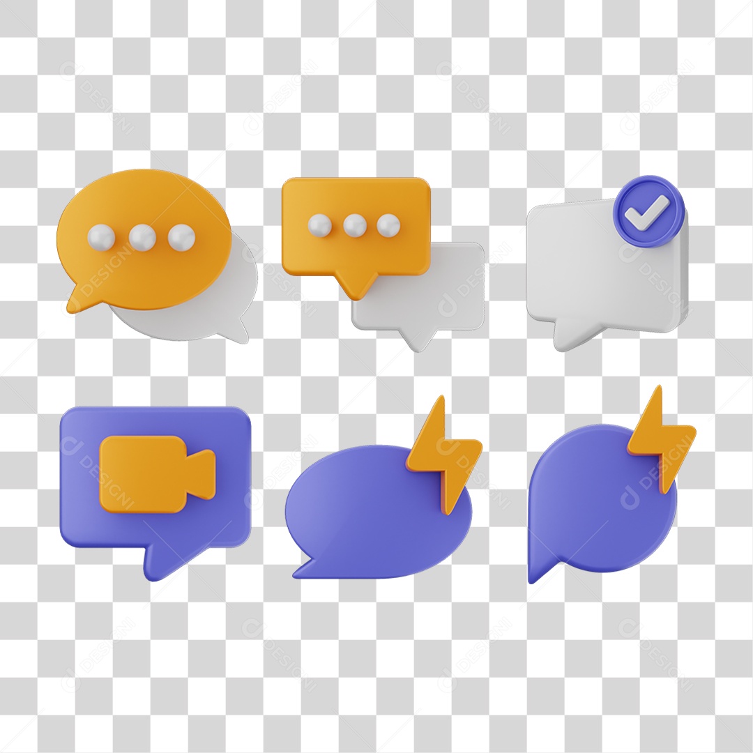 Pacote de Ícones Caixa de Texto PNG Transparente