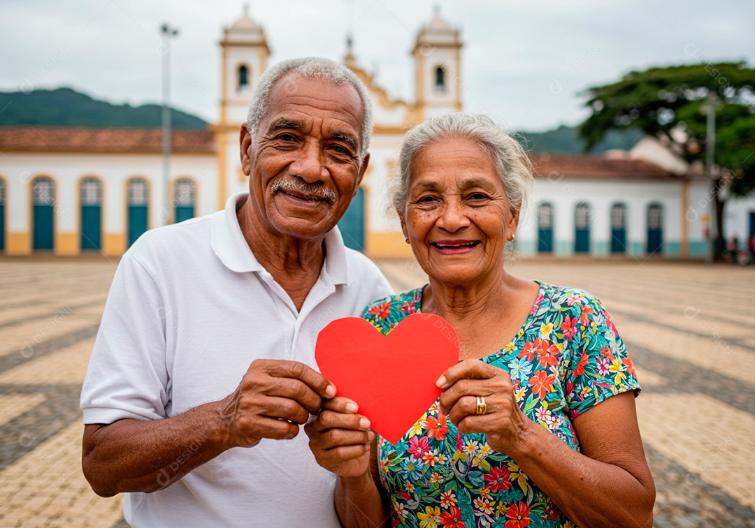 Lindo casal apaixonados sorridente e felizes idosos