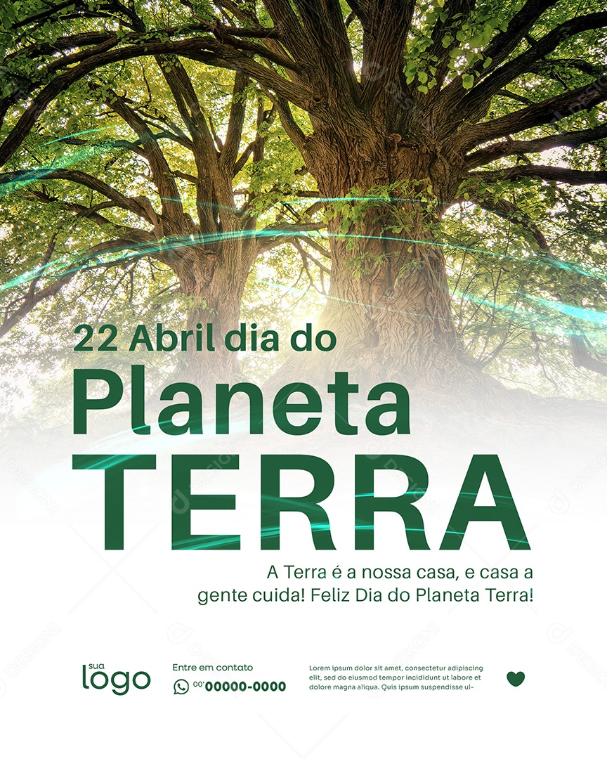 Dia do Planeta Terra 22 de Abril Social Media PSD Editável