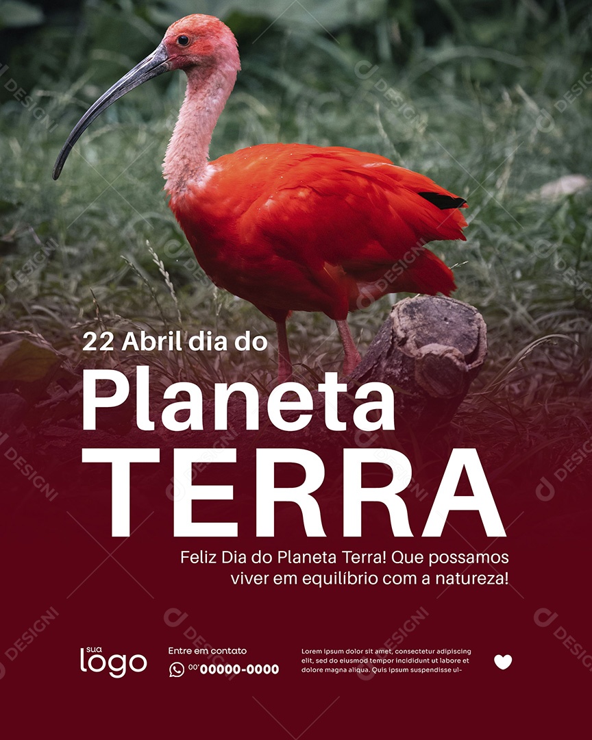Feliz Dia do Planeta Terra 22 de Abril Social Media PSD Editável