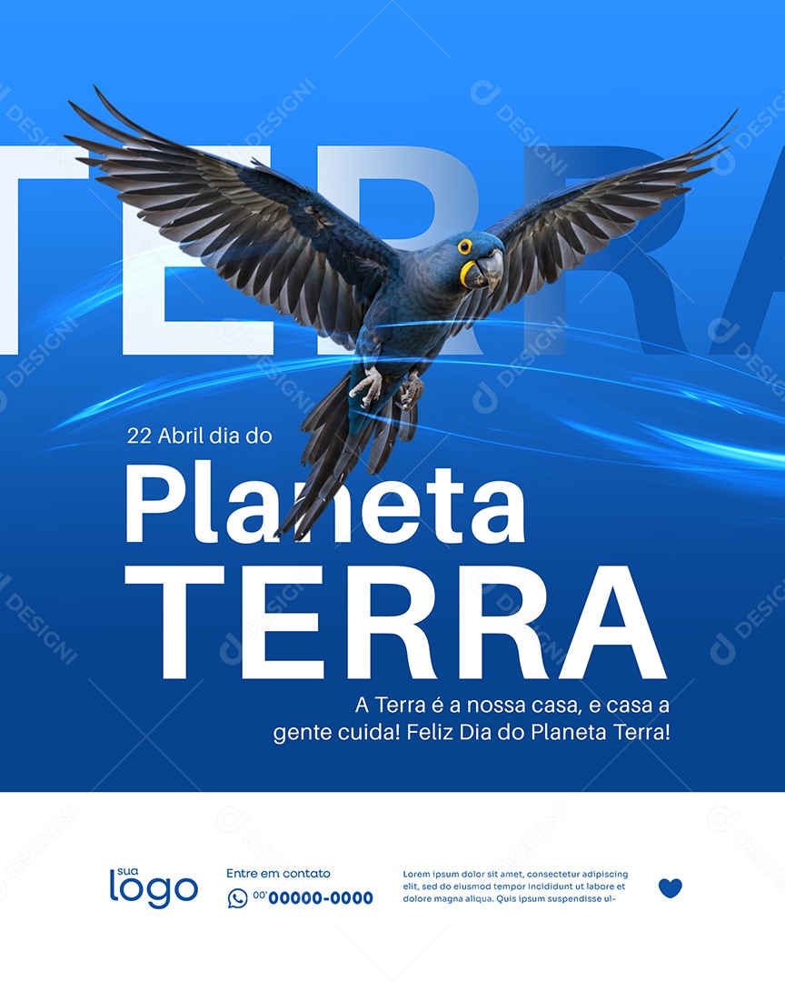 Feliz Dia do Planeta Terra 22 de Abril Social Media PSD Editável