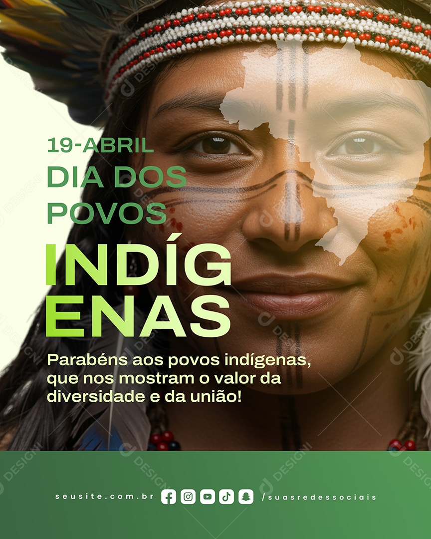Dia dos Povos Indígenas 19 de Abril Social Media PSD Editável