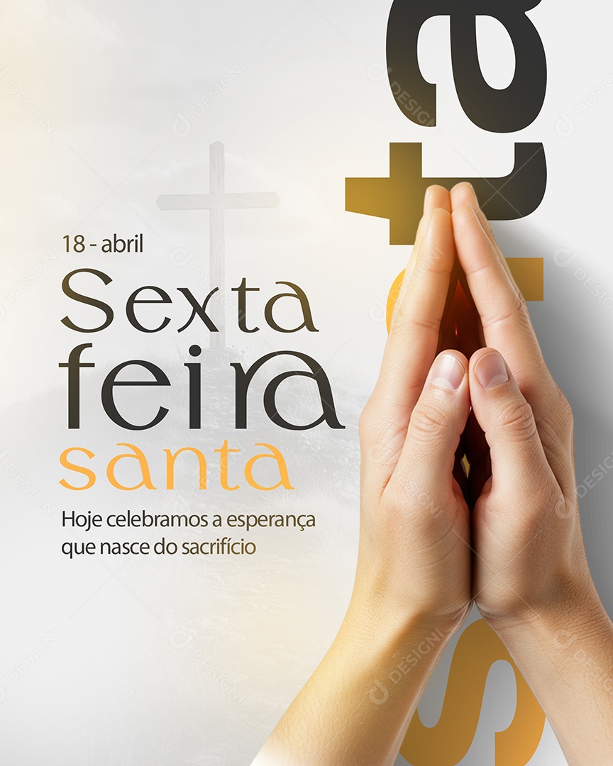 13Sexta Feira Santa 18 de Abril Social Media PSD Editável