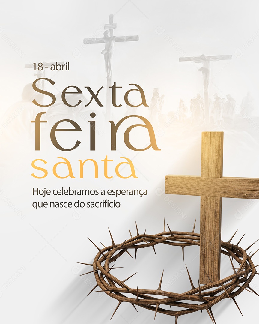 Sexta Feira Santa 18 de Abril Social Media PSD Editável