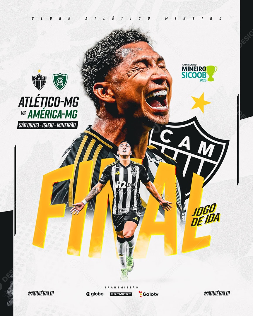 Flyer Jogo De Futebol Social Mídia PSD Editável