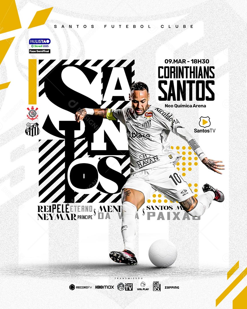 Flyer Jogo De Futebol Social Mídia PSD Editável