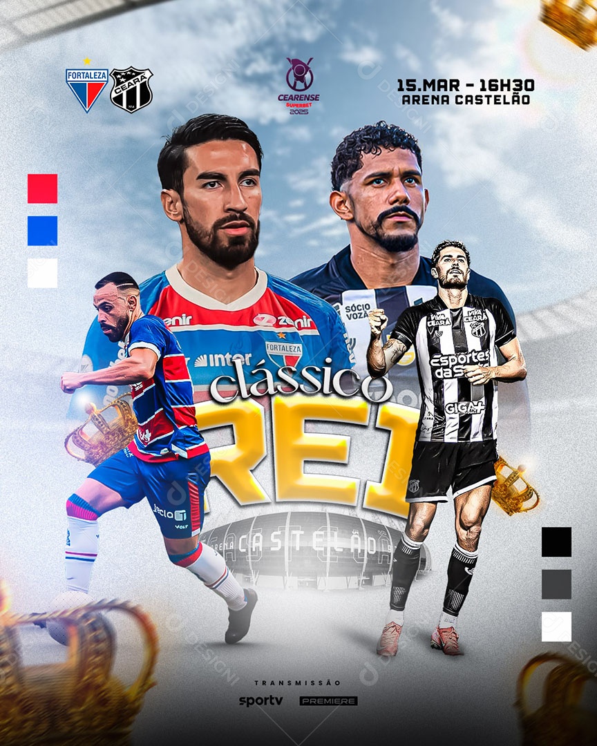 Flyer Jogo De Futebol Social Mídia PSD Editável
