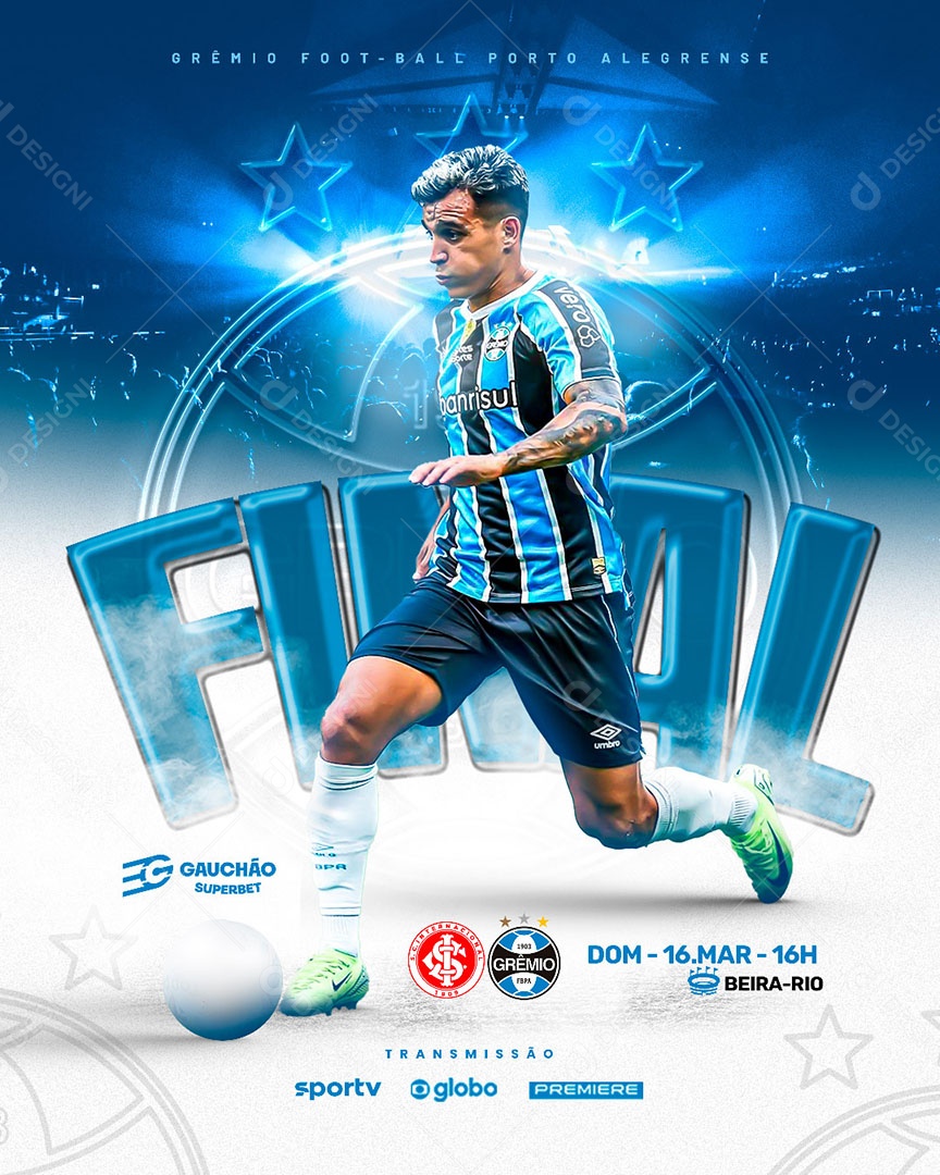 Flyer Jogo De Futebol Social Mídia PSD Editável