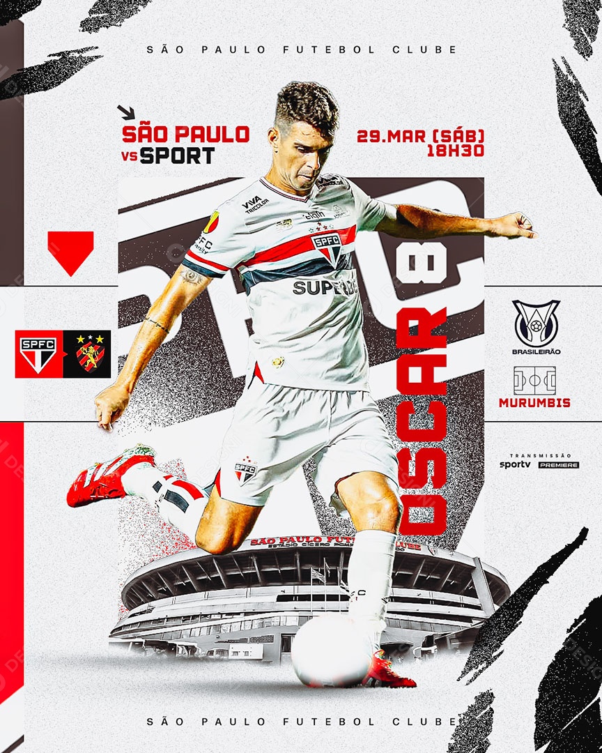 Flyer Jogo De Futebol Social Mídia PSD Editável
