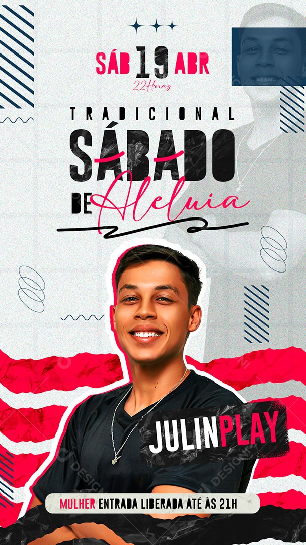 Sábado de Aleluia 19 de Abril Social Media PSD Editável