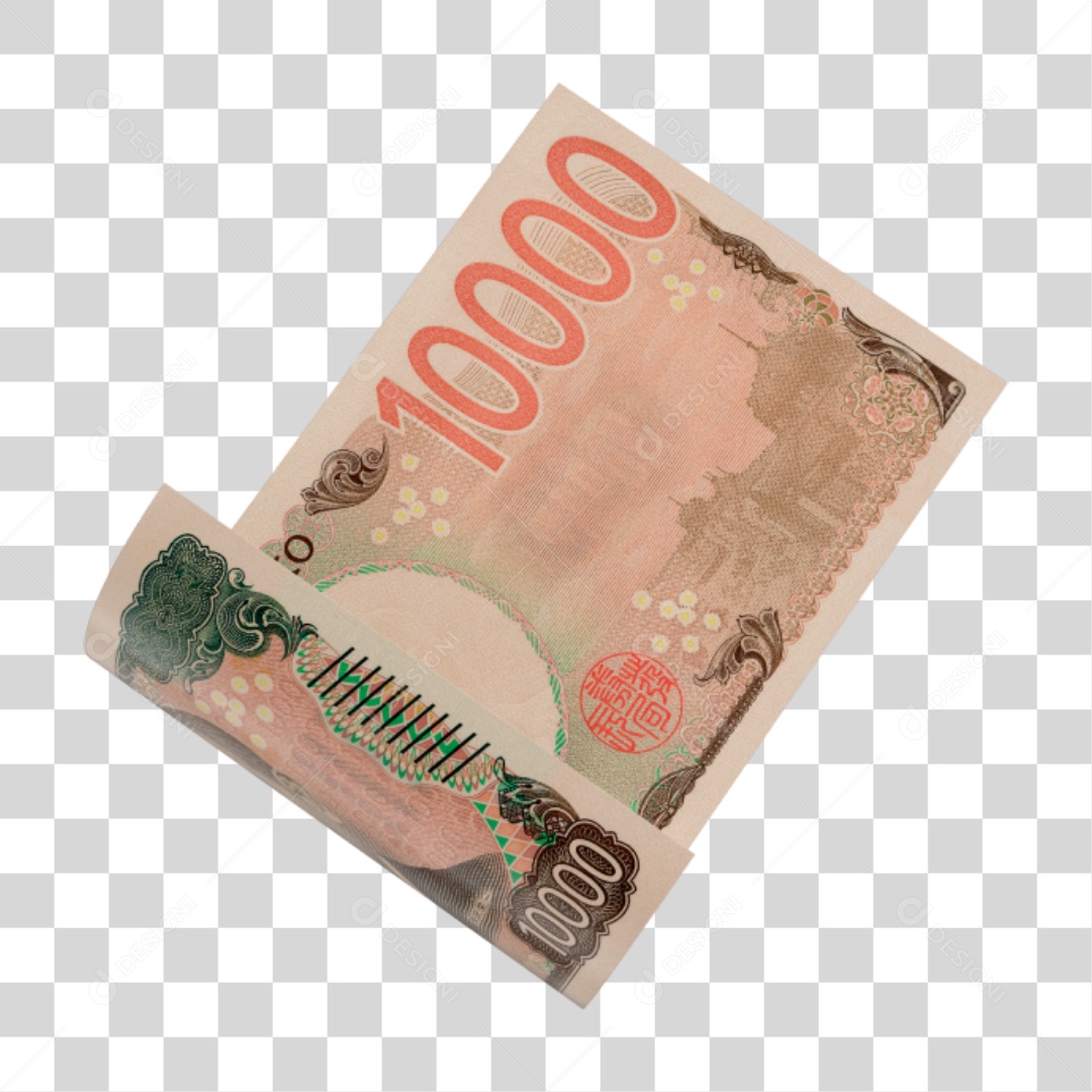 Cédula Notas Dinheiro 10 Mil Yen Japonês PNG Transparente