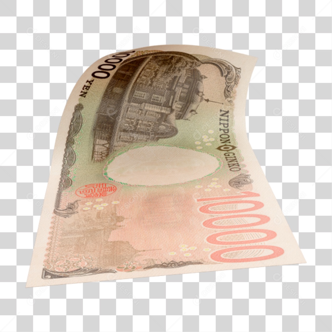 Cédula Notas Dinheiro 10 Mil Yen Japonês PNG Transparente