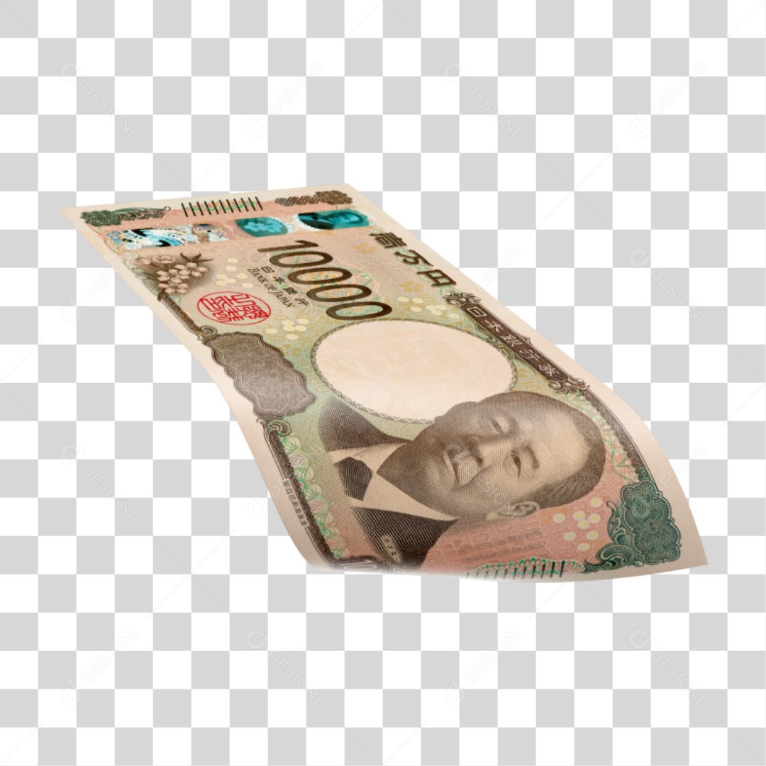 Cédula Notas Dinheiro 10 Mil Yen Japonês PNG Transparente
