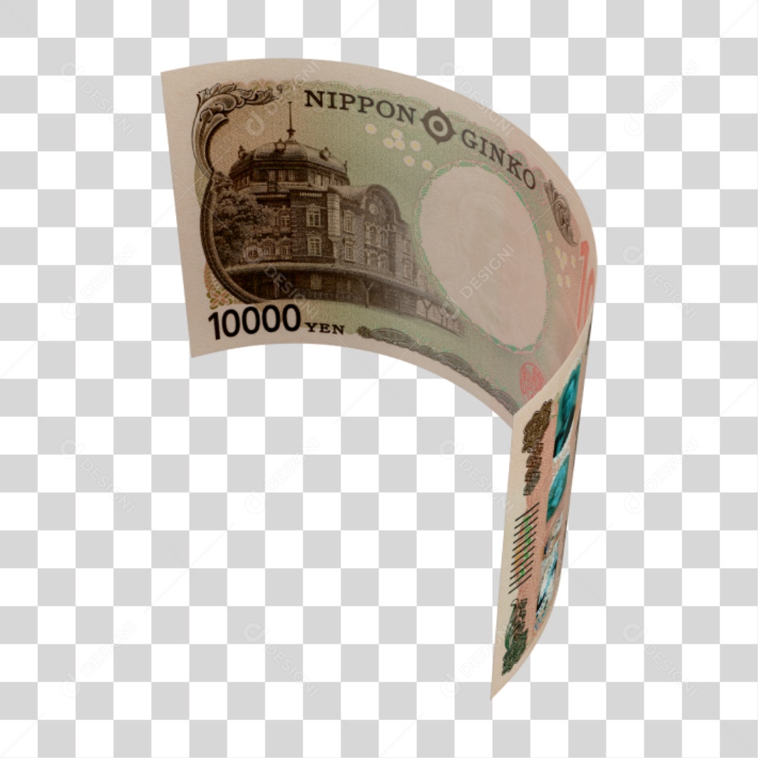 Cédula Notas Dinheiro 10 Mil Yen Japonês PNG Transparente