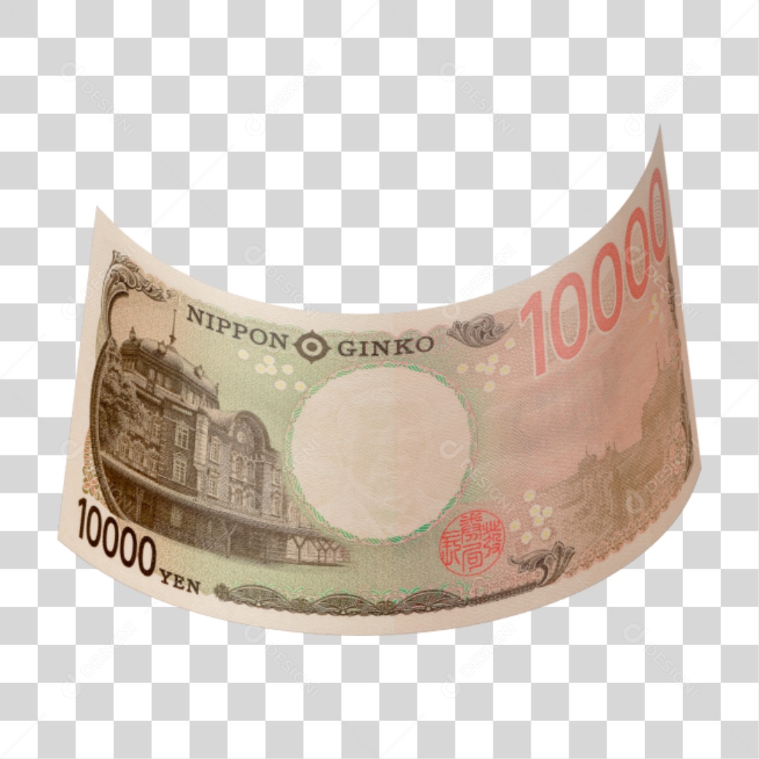 Cédula Notas Dinheiro 10 Mil Yen Japonês PNG Transparente