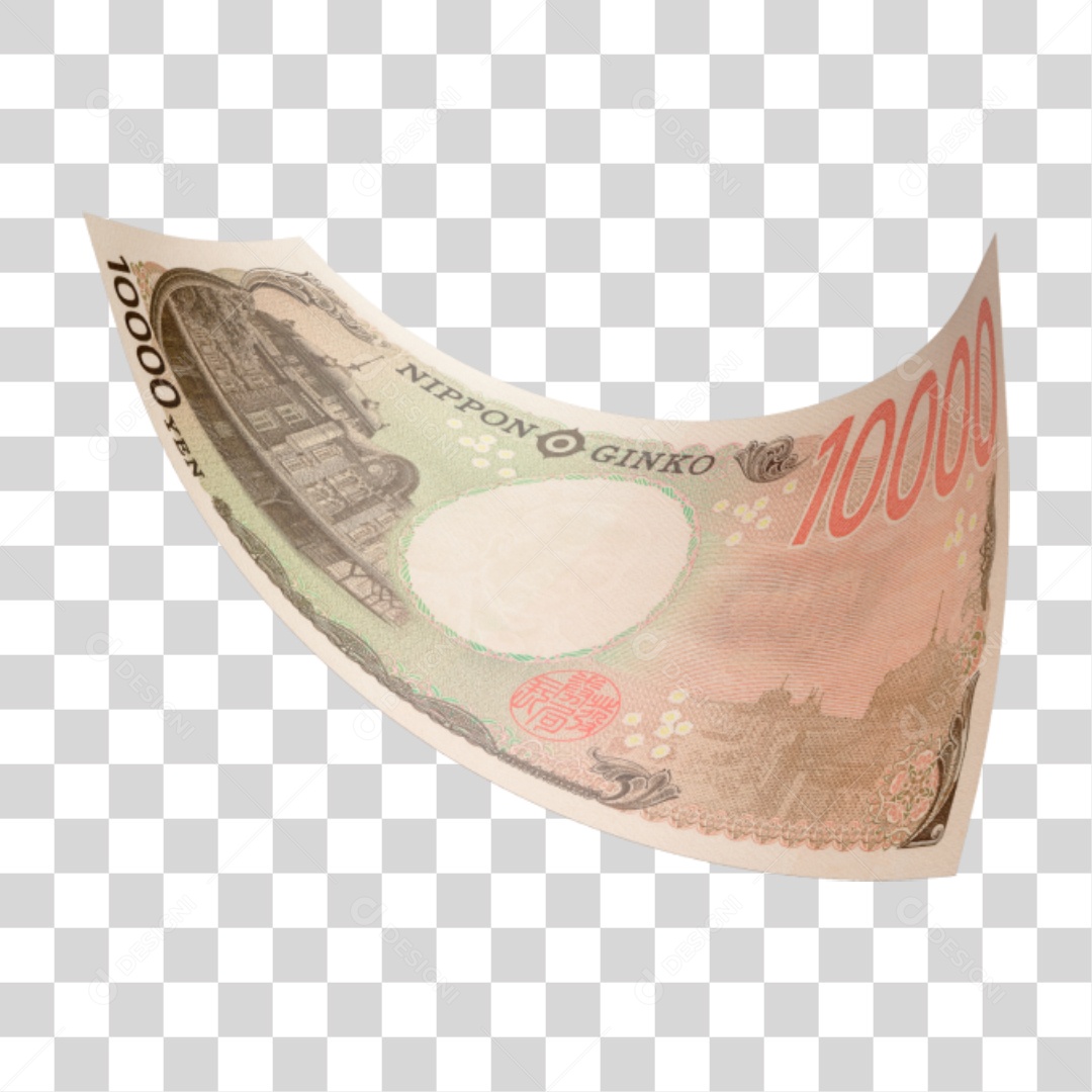 Cédula Notas Dinheiro 10 Mil Yen Japonês PNG Transparente