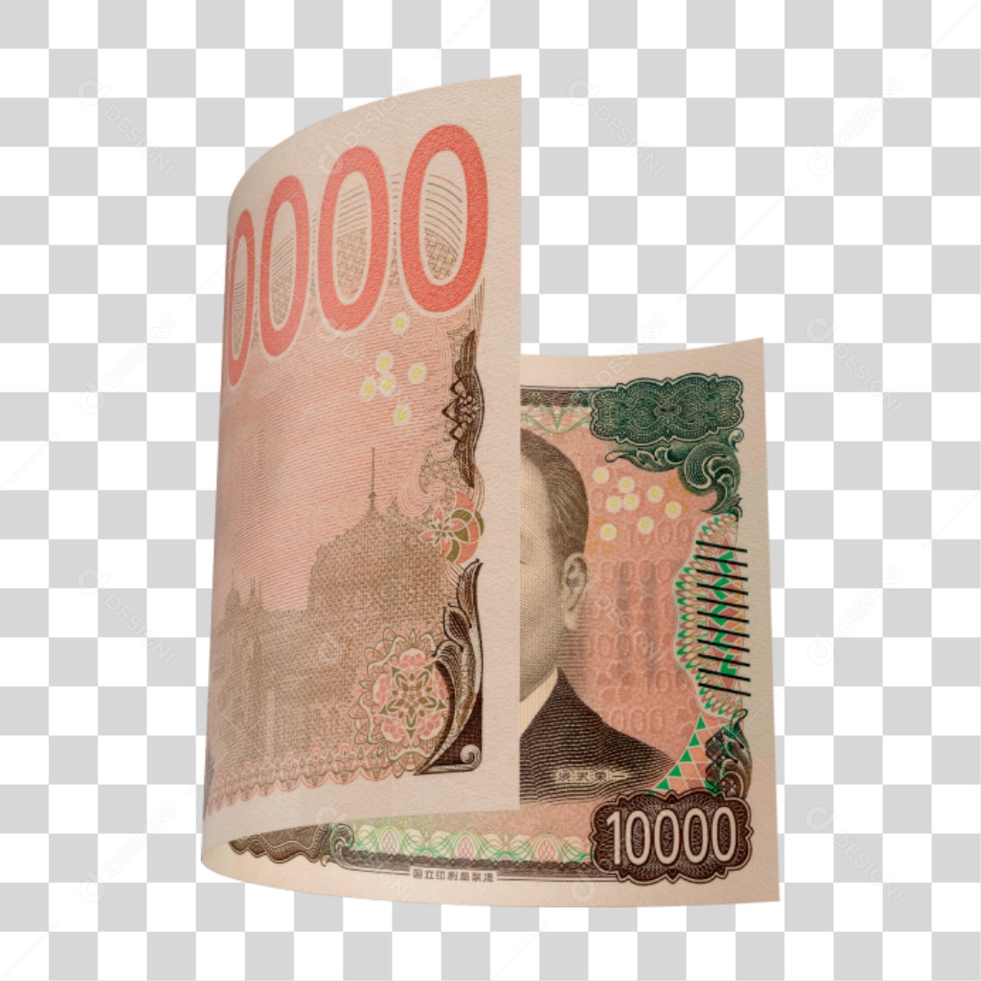 Cédula Notas Dinheiro 10 Mil Yen Japonês PNG Transparente