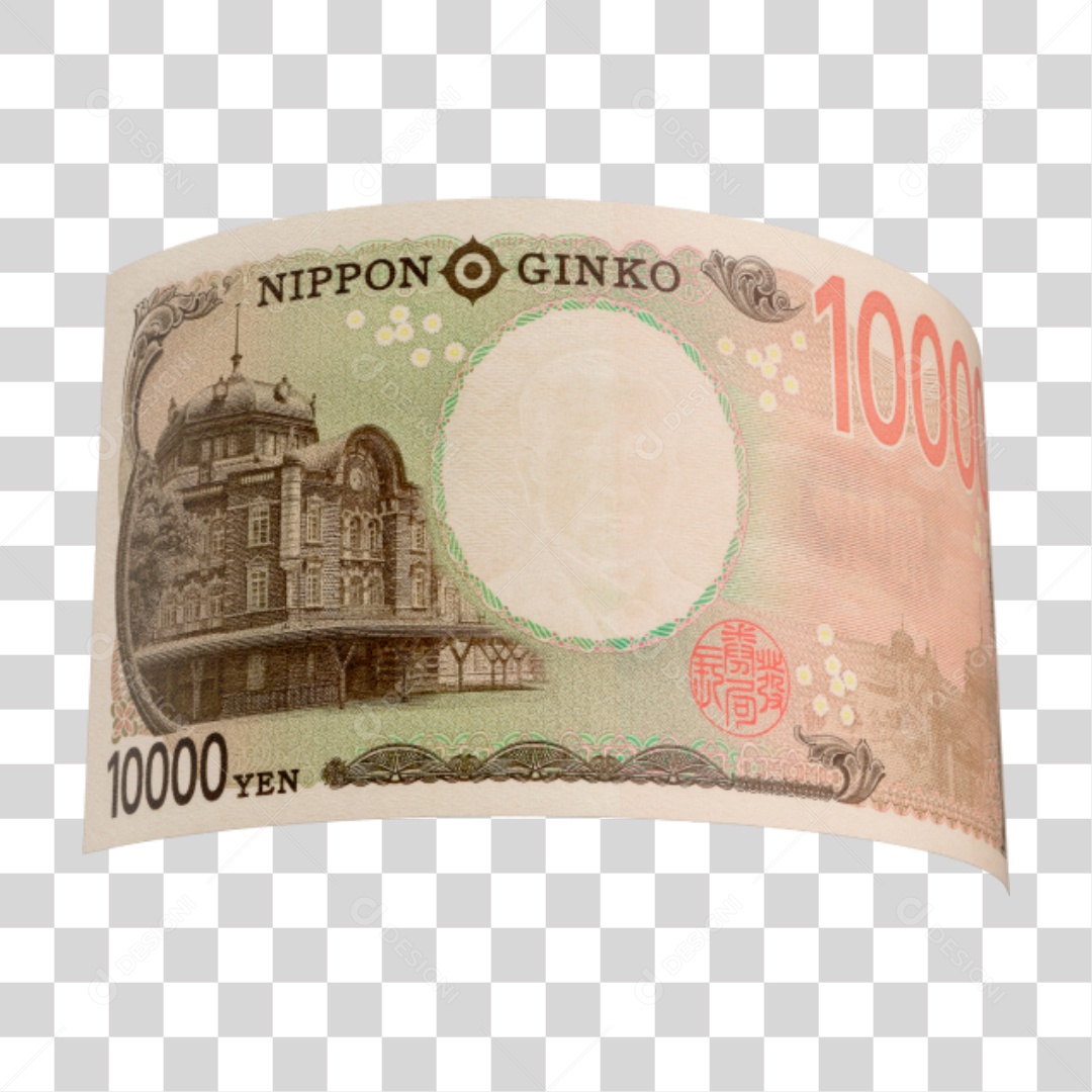 Cédula Notas Dinheiro 10 Mil Yen Japonês PNG Transparente