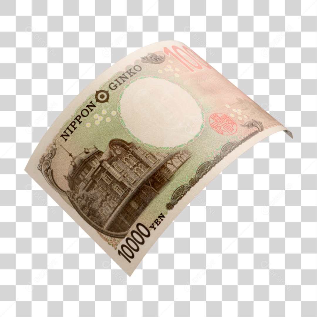 Cédula Notas Dinheiro 10 Mil Yen Japonês PNG Transparente