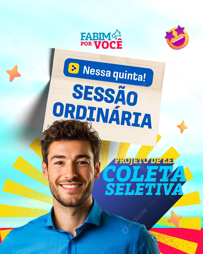 Vereador Projeto De Lei Coleta Seletiva Social Media PSD Editável