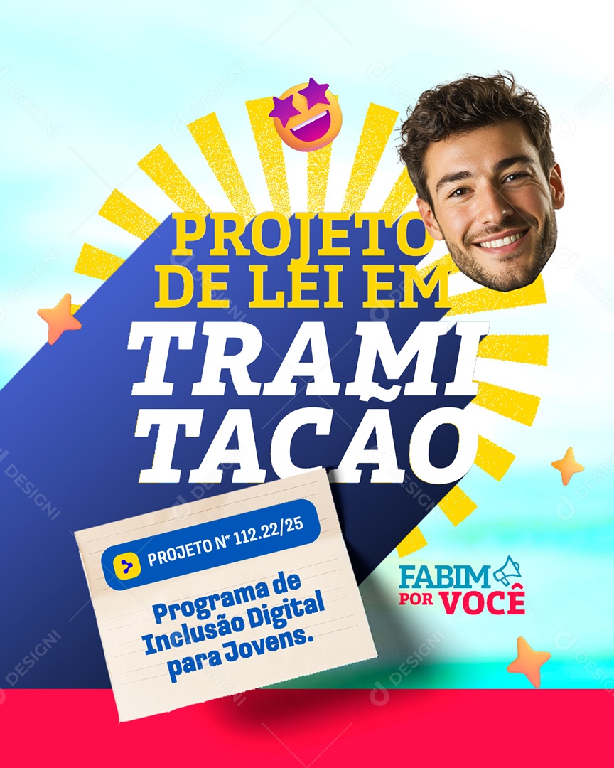 Vereador Projeto de Lei em Tramitação Social Media PSD Editável