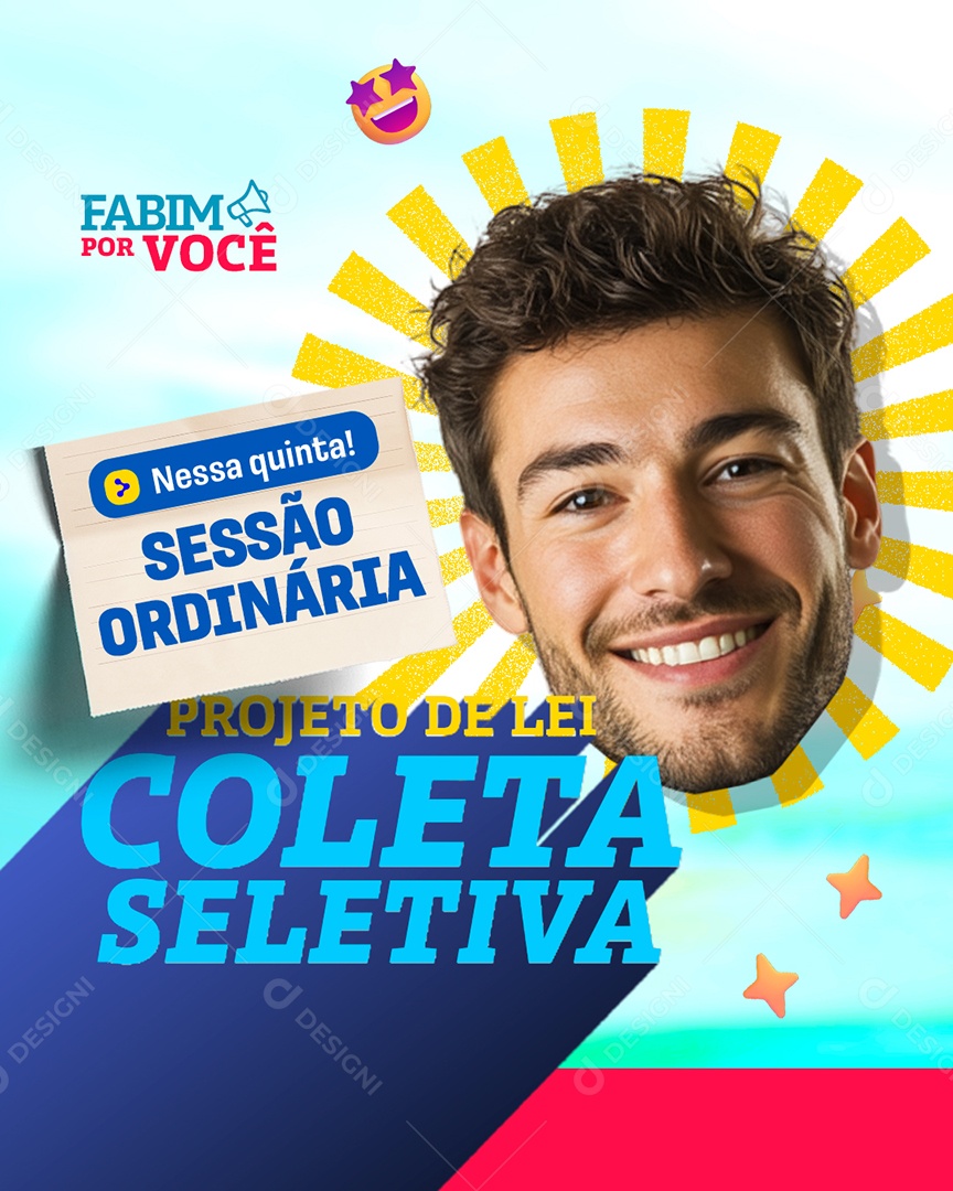 Vereador Projeto de Lei Coleta Seletiva Social Media PSD Editável