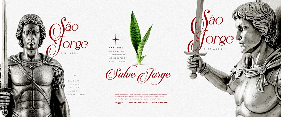 Carrossel Dia de São Jorge 23 De Abril Social Media PSD Editável