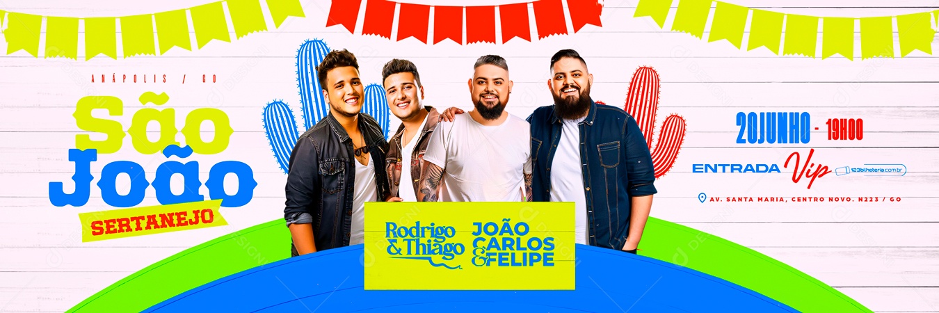 Banner São João Sertanejo Social Media PSD Editável